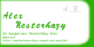 alex mesterhazy business card